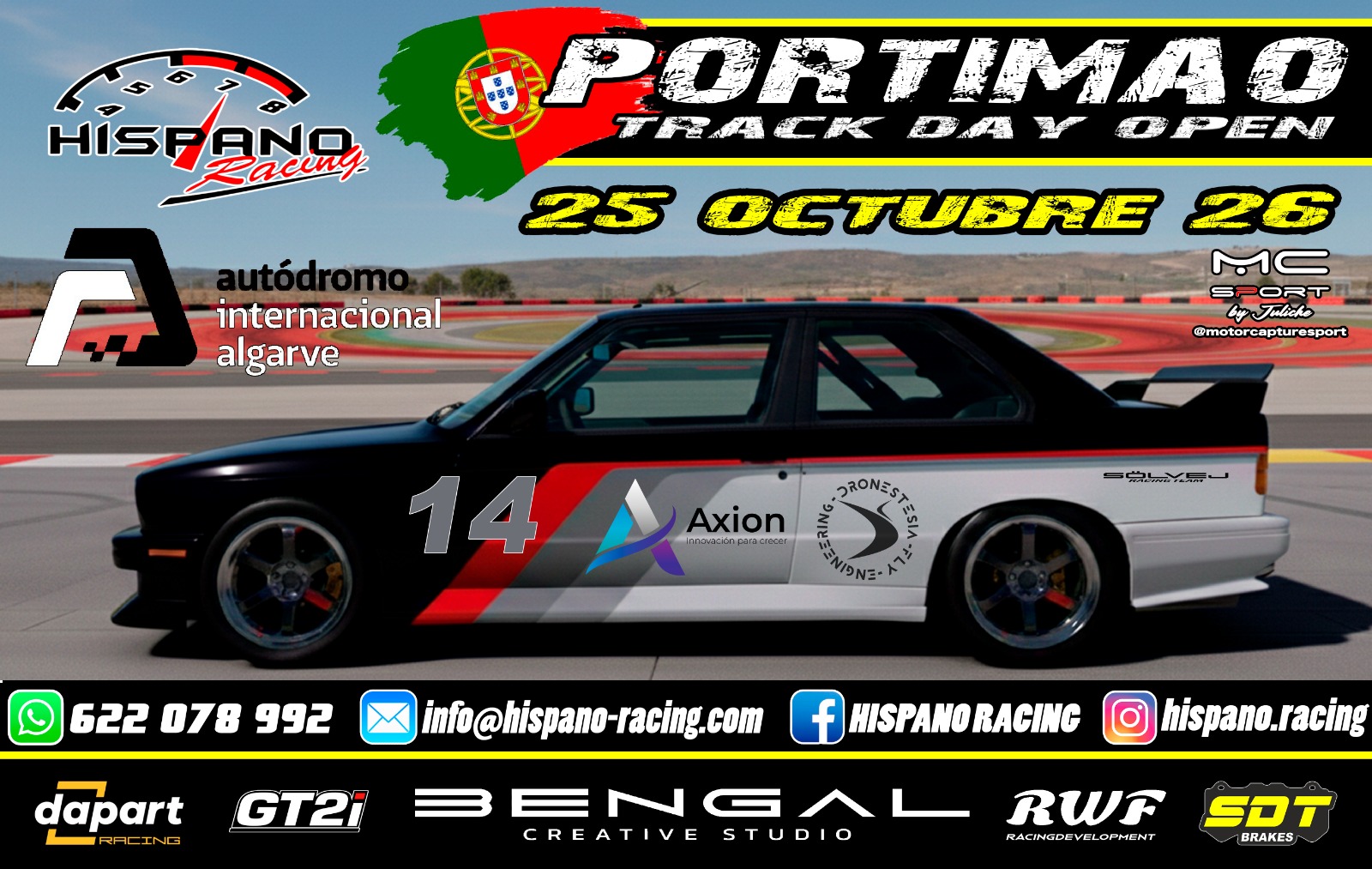 Cartel TRACKDAY Autodromo Internacional de Algarve (AIA). Portugal